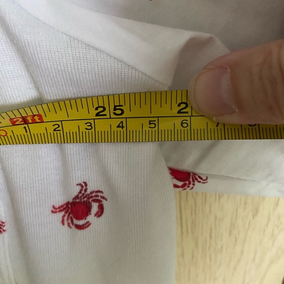 Coral Bay Plus 2X White Button Down with Red Crabs - Picture 8 of 9